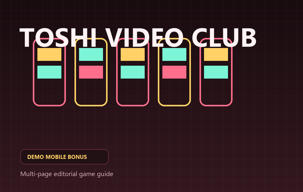 Toshi Video Club game cover for demo mode, mobile play and bonus access